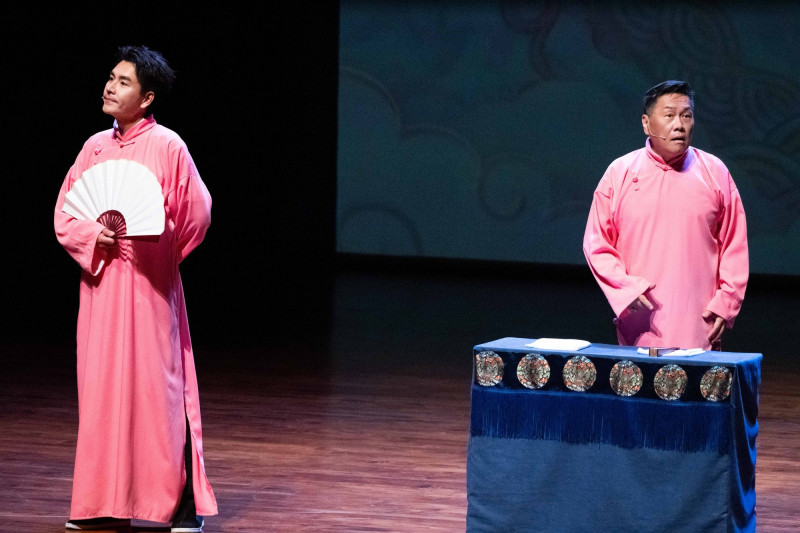 王傳一、朱德剛《壹加一剛好比三小》台中首演。（嚞娛樂提供）