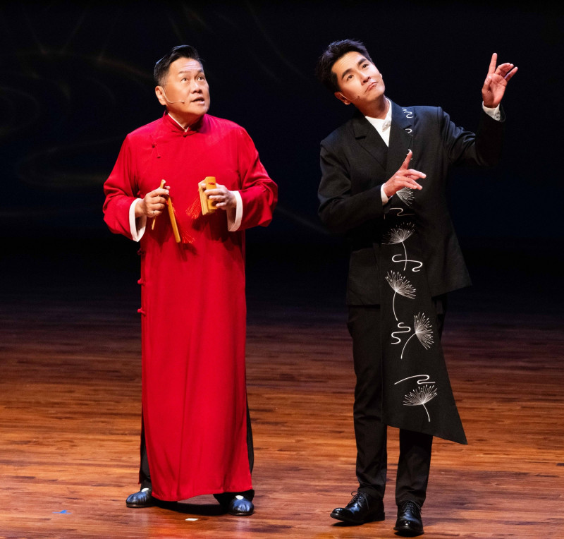 王傳一、朱德剛《壹加一剛好比三小》台中首演。（嚞娛樂提供）