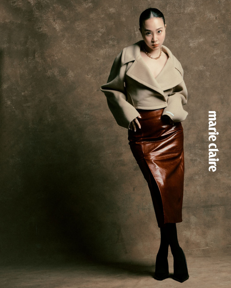 Melinda走過不容易的2025年，更珍惜身邊微小的事物。（《Marie Claire Taiwan美麗佳人》提供）