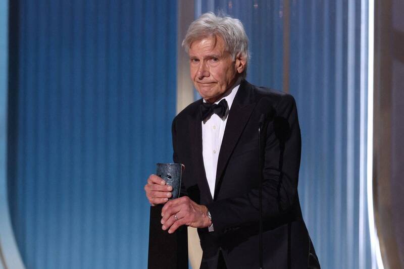 第32屆美國演員獎終生成就獎頒發給哈里遜福特。（法新社）