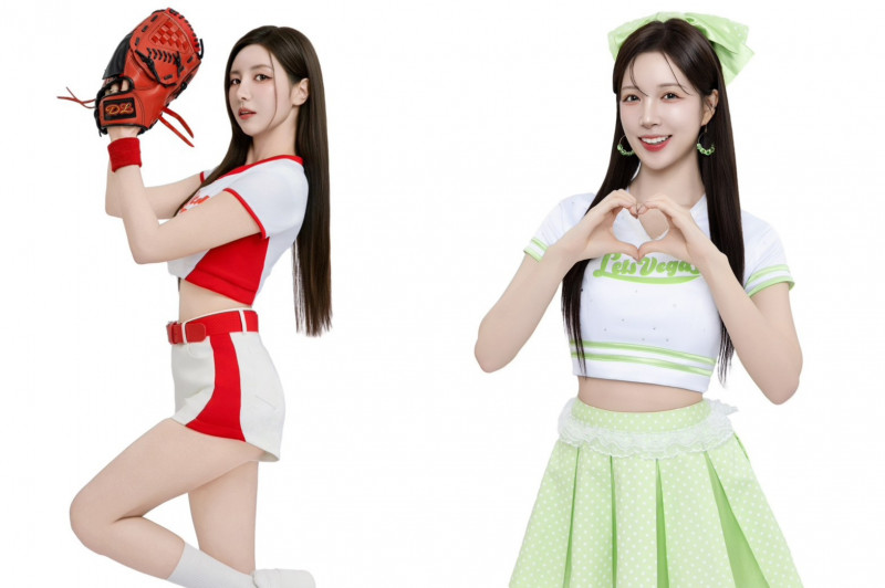 南珉貞（左）、李晧禎合體拍廣告。（拉斯維加斯娛樂城提供）