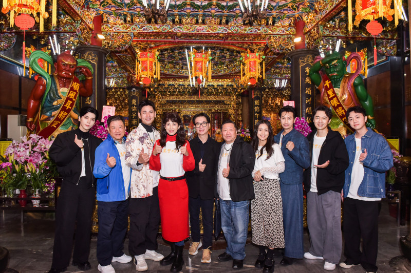 電影《農曆三月二十三》今封街舉辦「宮廟聯合力挺暨主題曲發布記者會」。（北投映像提供）