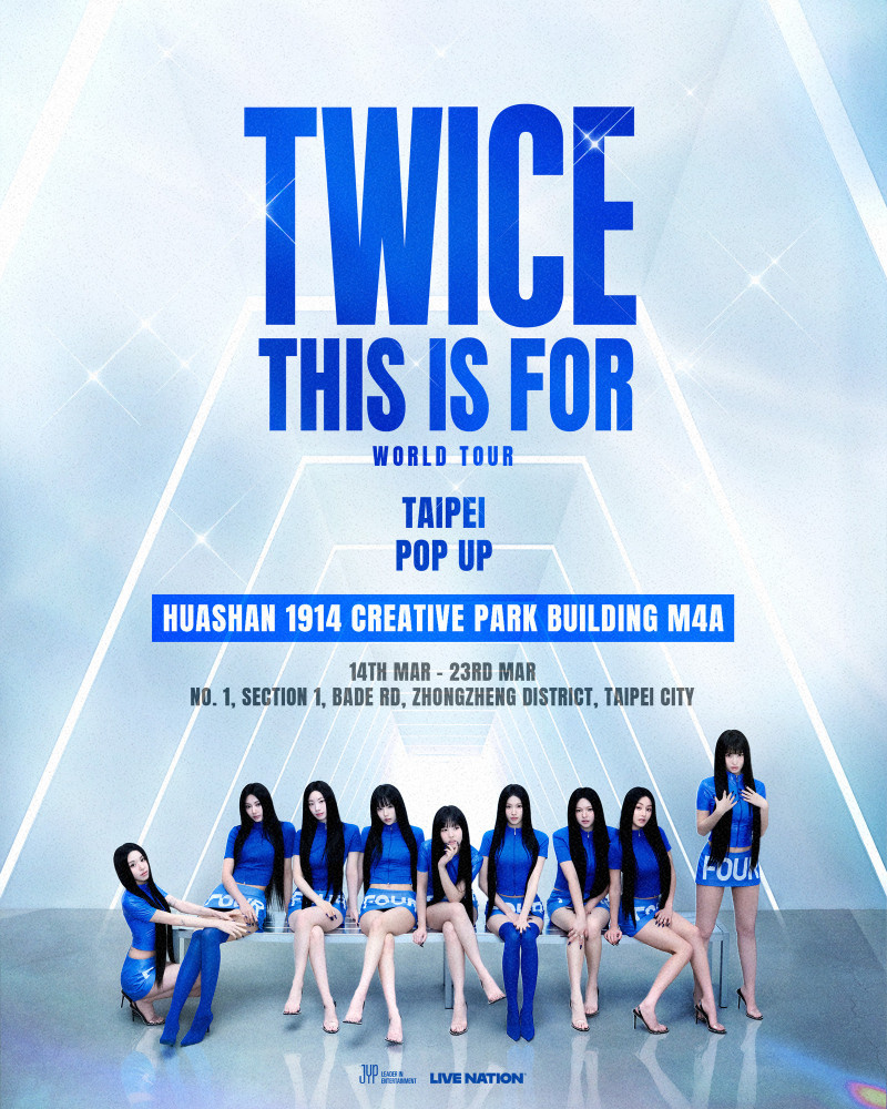 TWICE十週年台北快閃店主視覺。（Live Nation Taiwan提供）