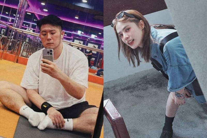 44歲的李伯恩（左）與34歲的曾允柔結婚。（本報合成圖，翻攝自IG）