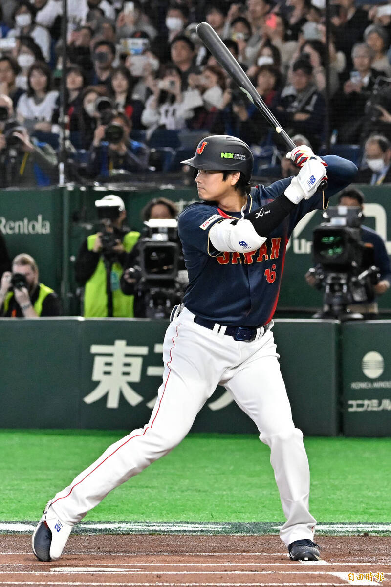 日本隊大谷翔平。（記者陳志曲攝）
