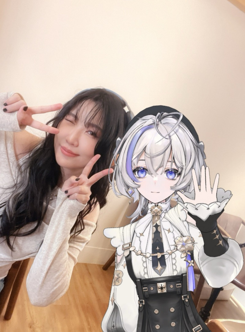 黃玠瑋與虛擬偶像埃穆亞合唱《i人情歌》。（環球提供）