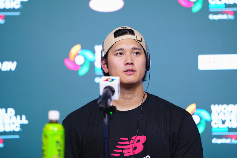 大谷翔平被說躺著也中槍。（達志影像）