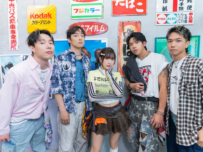 粗大Band以歌告白，讓啦啦隊女神孟潔點頭跨刀MV。（連鍾玖美滿娛樂提供）