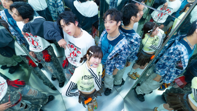 粗大Band以歌告白，讓啦啦隊女神孟潔點頭跨刀MV。（連鍾玖美滿娛樂提供）