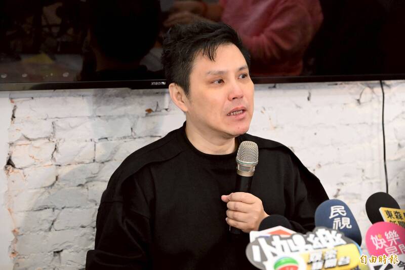 提到吳宗憲一路以來的支持與打氣，洪誠陽紅了眼眶。（記者胡舜翔攝）