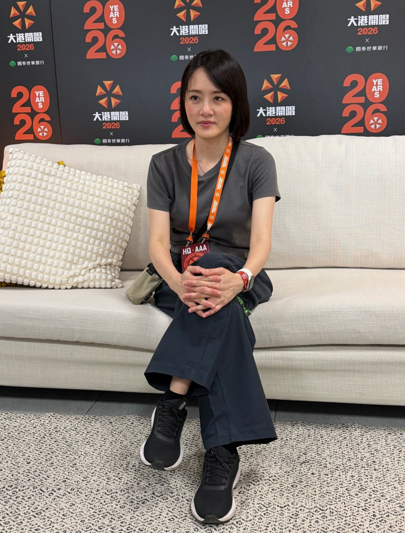 大港開唱策展人Doris看到音樂祭的成長很感動。（記者陳慧玲攝）