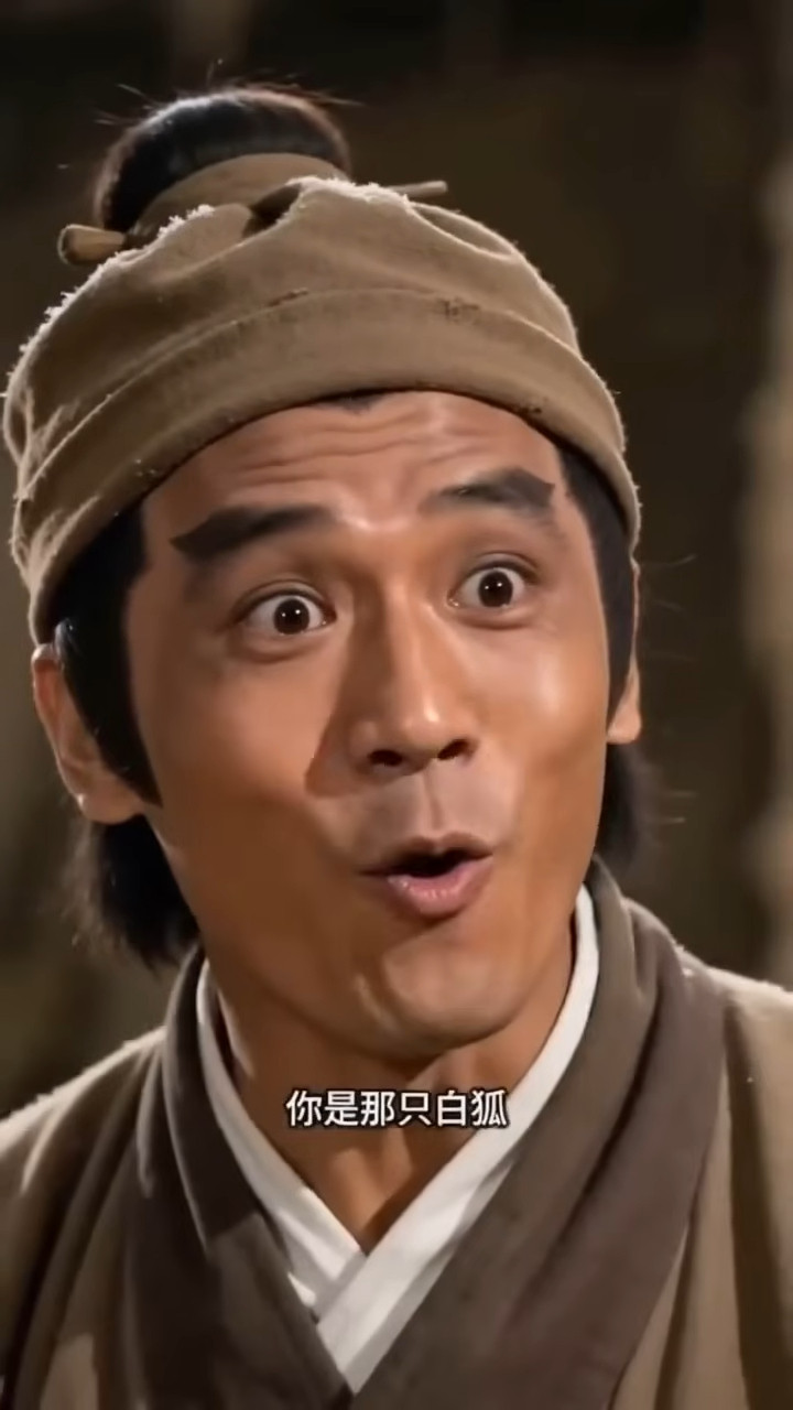 男子以為白衣女子是白狐來報恩。（翻攝自YouTube）