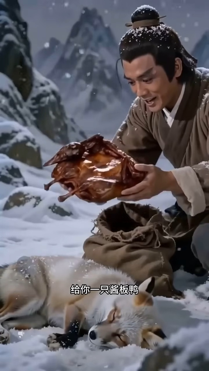 男子用醬板鴨救了一隻狐狸，竟然引來殺身之禍。（翻攝自YouTube）