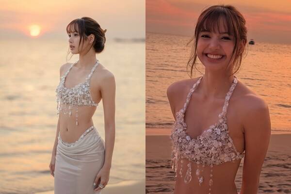 （圖輯）人間芭比脫了！Lisa 29歲慶生私照連發「水晶比基尼」全看光