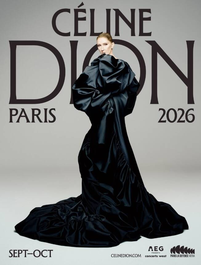 席琳狄翁過巴黎演唱會海報。（翻攝自IG）