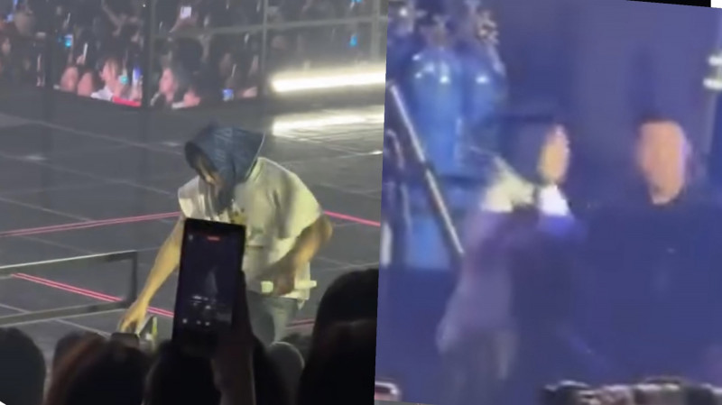 SUPER JUNIOR厲旭立刻下台討救兵。（讀者提供）