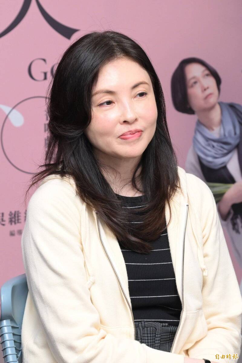 何如芸表示當初一拿到劇本就忍不住落淚。（記者胡舜翔攝）