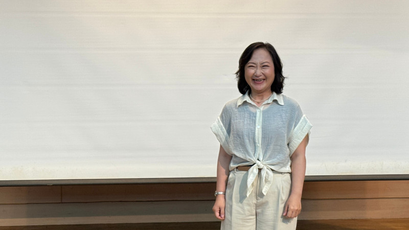 廖梨伶出席《以身相許》慈濟大學醫學院感恩特映會。（大愛電視提供）