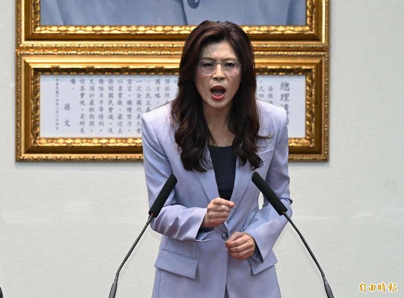 鄭心媚向國民黨主席鄭麗文（圖）喊話，希望她協助爭取影視創作自由。（資料照，記者張嘉明攝）