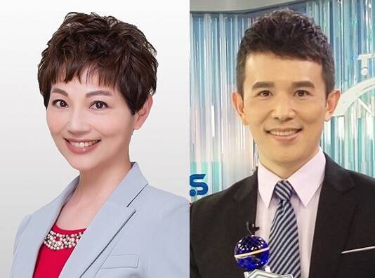TVBS近期爆出大規模人力縮編，最新一波裁員名單，傳出鎖定資深元老級主播謝向榮（右）、吳安琪，但謝向榮昨晚仍播報黃金時段晚間新聞，吳安琪則鬆口證實被裁員。（翻攝自謝向榮臉書、資料照）