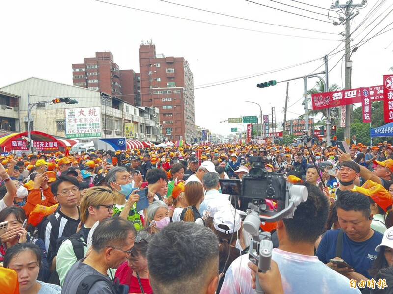 苗栗白沙屯拱天宮媽祖徒步進香，今年報名人數突破46萬人，創下歷史新高。（記者黃淑莉攝）