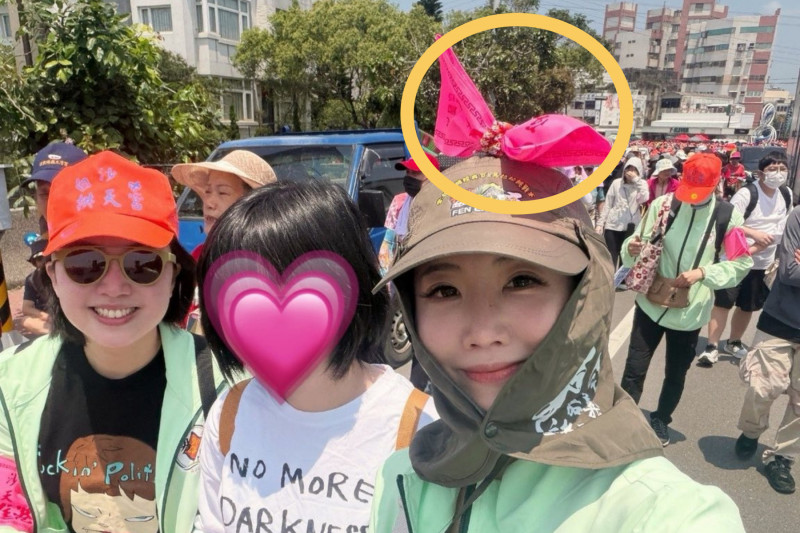 謝忻進香踩雷 「粉紅臂章綁蝴蝶結」挨轟不敬媽祖急道歉