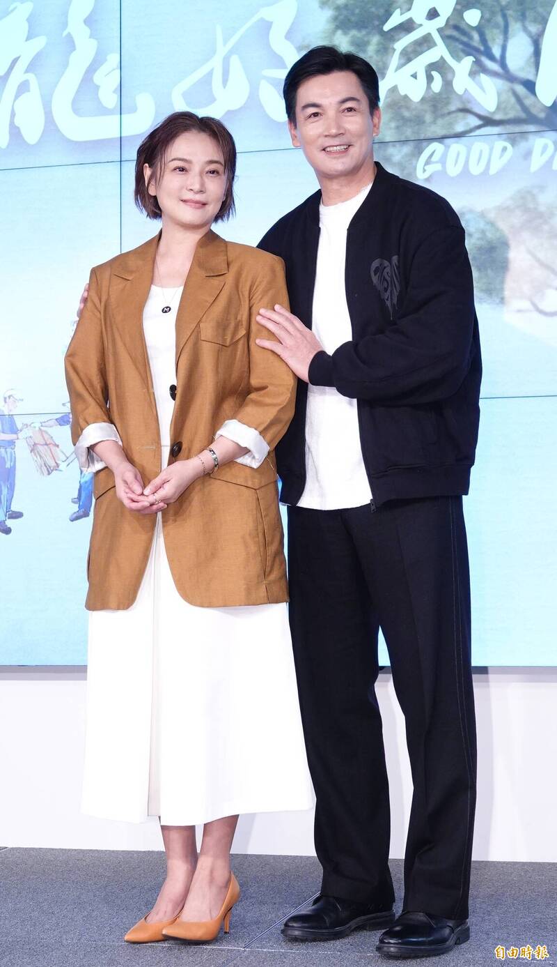 梁家榕、伊正合作近30年，演了8次夫妻。（記者潘少棠攝）