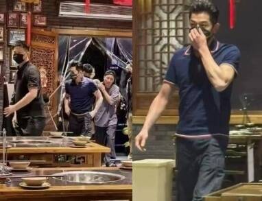 他人氣火紅，所到之處都是關注焦點，身邊也有大批保鑣陪同。（香港星島日報）
