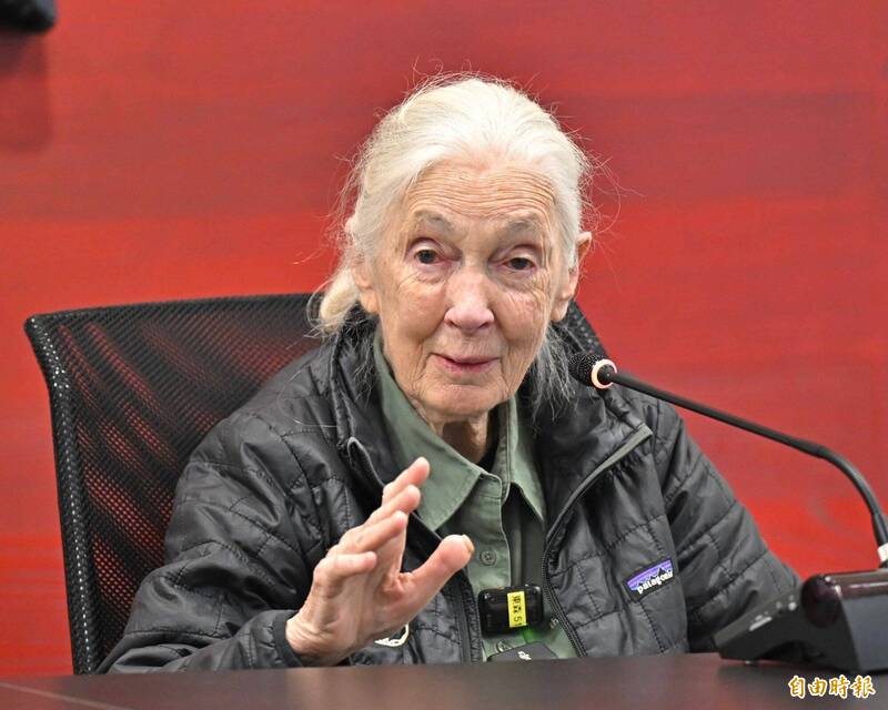英國動物學家、靈長類動物行為學家與人類學家珍古德。（資料照，記者塗建榮攝）