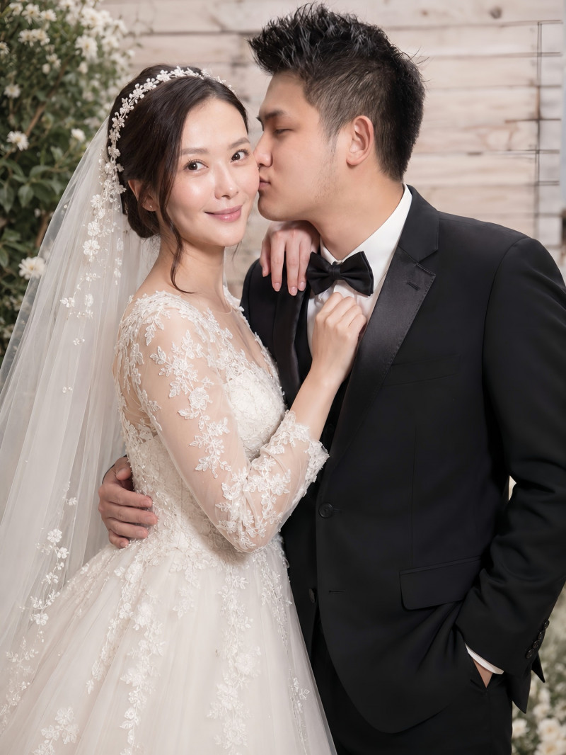 蕭淑慎拍絕美婚紗! 無情出賣尪「西裝扣爆開」 動刀術後近況曝光