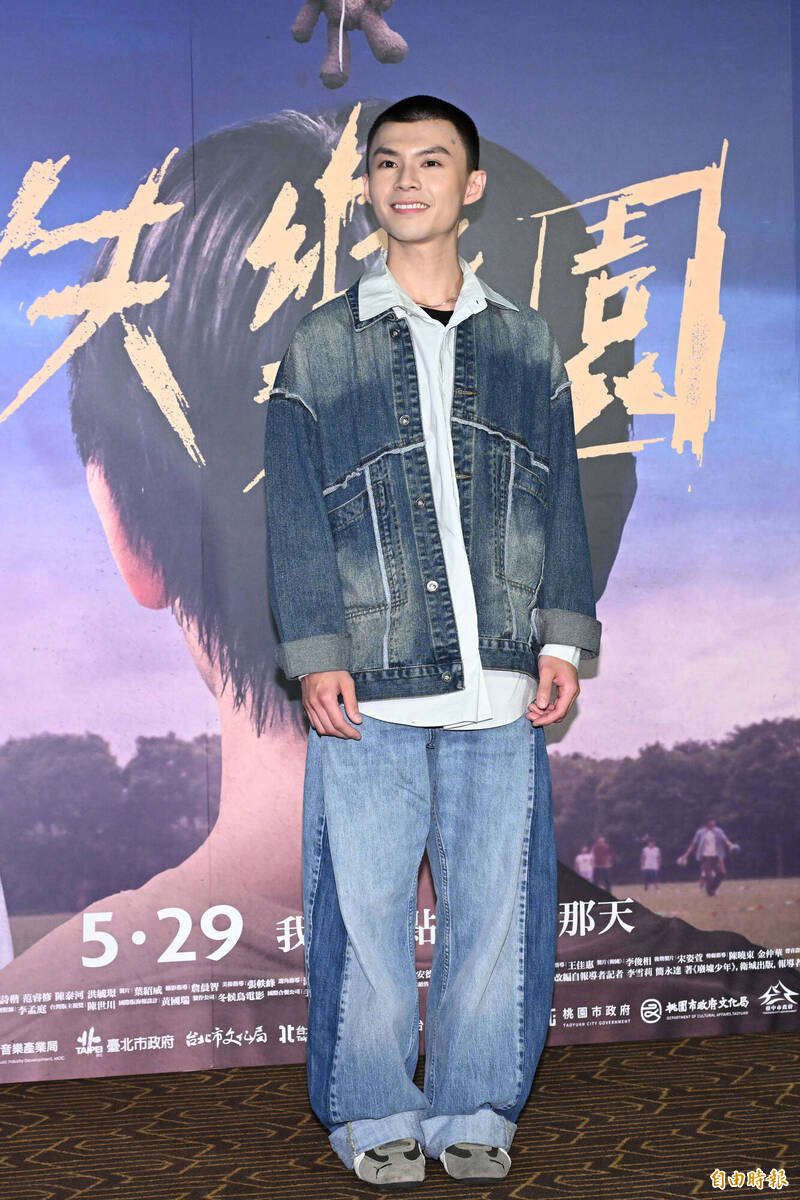 飾演「惡霸少年」大熊的陳俞諺。（記者胡舜翔攝）