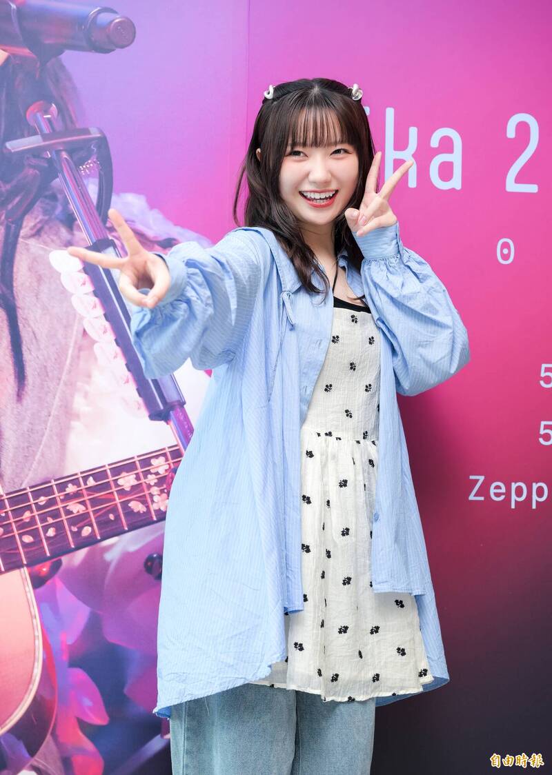 Yuika的歌曲中有很多戀愛的情境。（記者王文麟攝）