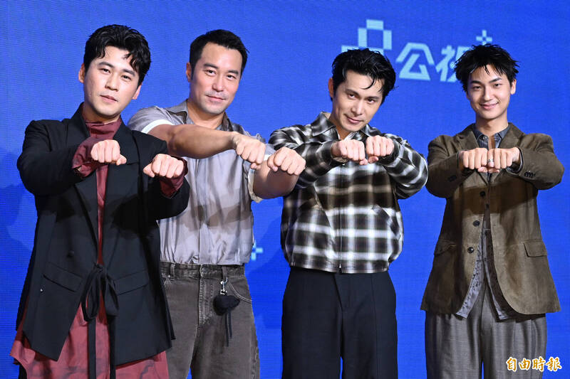 黃迪揚（左起）、張孝全、姚淳耀、裴子齊。（記者胡舜翔攝）
