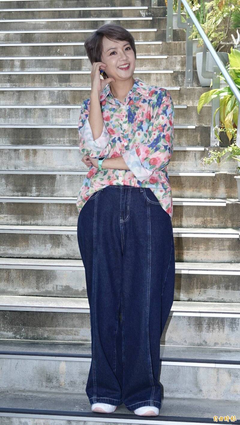 禤思敏坦言這是她在台灣演的第二部電視劇。（記者潘少棠攝）