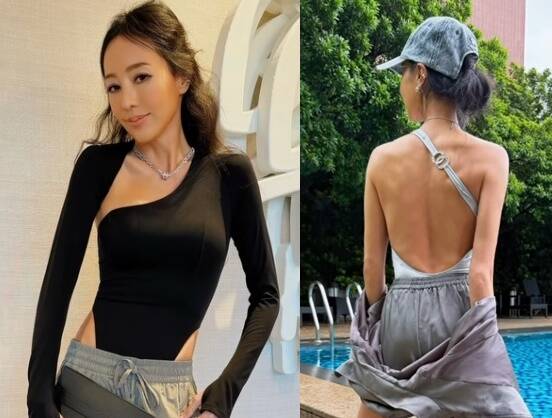 關穎五十而知天命 長尾巴激曬不科學裸背美腿