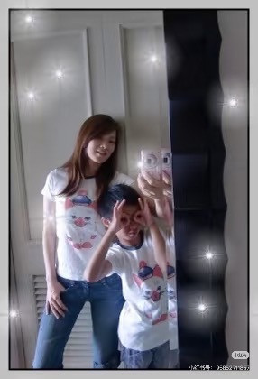 伊能靜分享超暖母子互動。（翻攝自小紅書）
