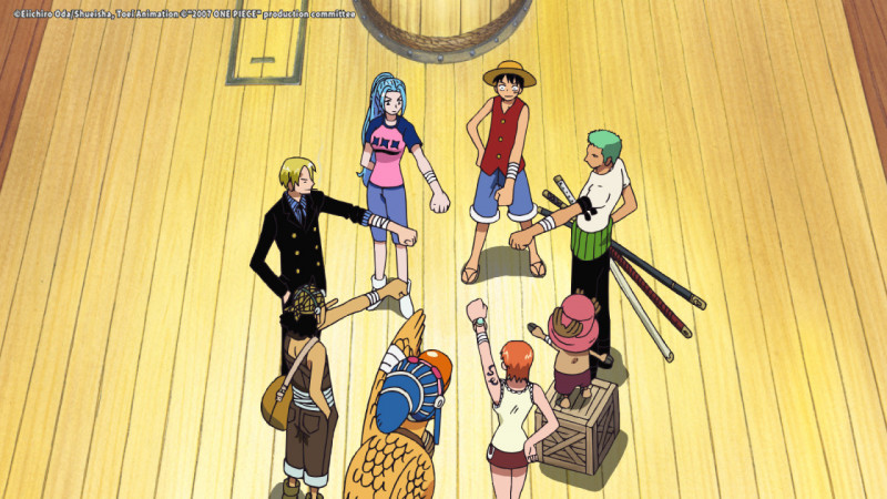 《航海王劇場版：阿拉巴斯坦戰記—沙漠王女與海賊們》深刻展現草帽海賊團夥伴羈絆。（貳貳喜喜提供）