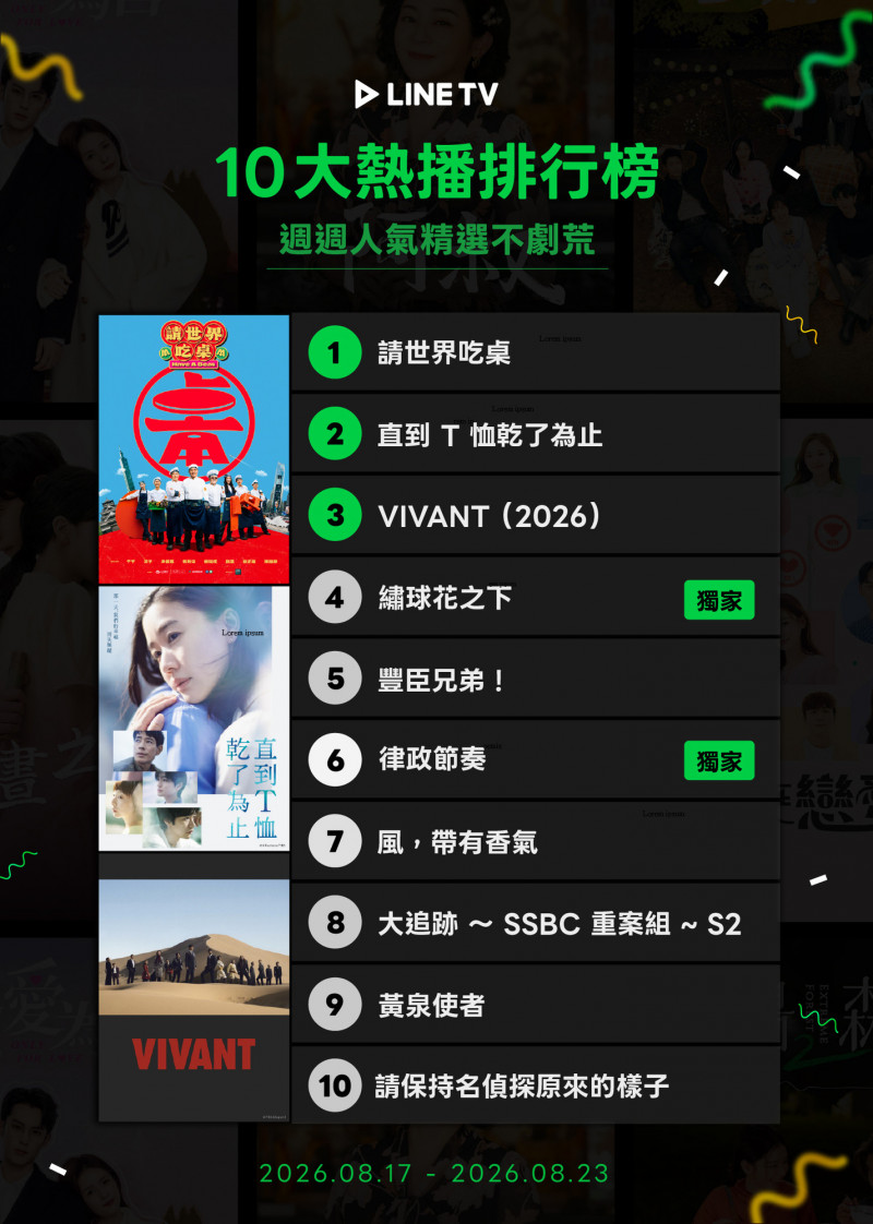 台綜《請世界吃桌》邀請Janet驚喜加入辦桌隊，成為熱議焦點。（LINE TV提供）