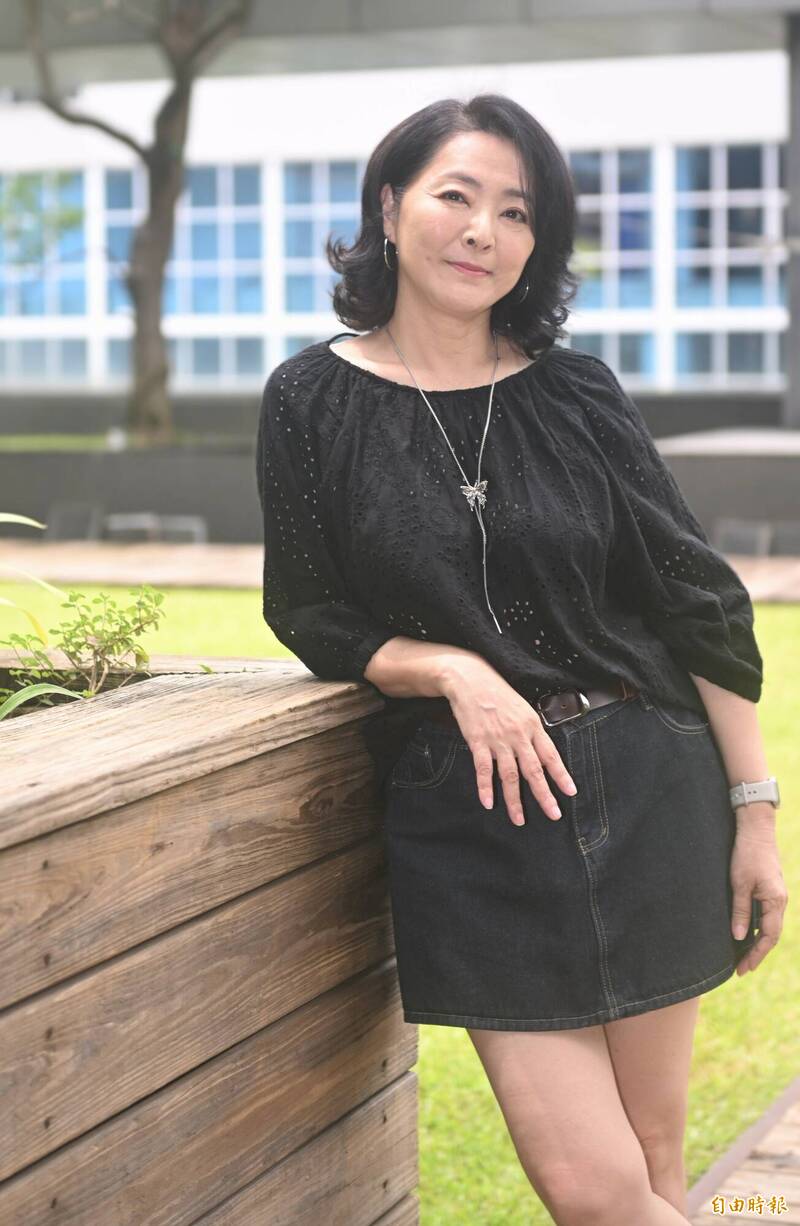張靜懿談起拍攝八點檔的變化。（記者潘少棠攝）