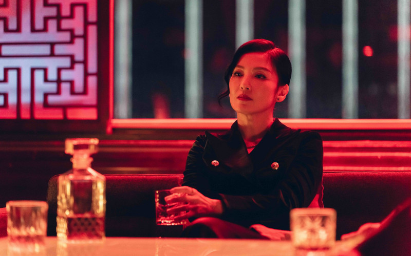 林熙蕾在《黑白清道夫》霸氣領軍「夜月堂」。（Netflix提供）