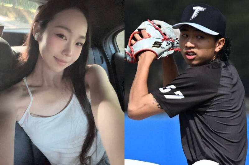 20歲林佾葳（右）一戰成名，與模特兒女友感情生活也受到外界重視。（本報合成圖，翻攝自IG／記者李惠洲攝）
