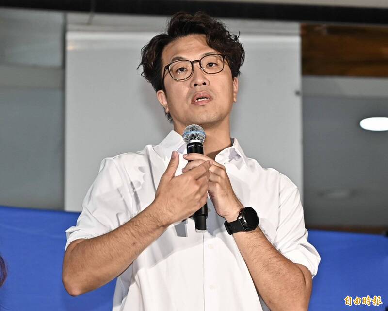 民進黨台北市長參選人沈伯洋。（記者塗建榮攝）