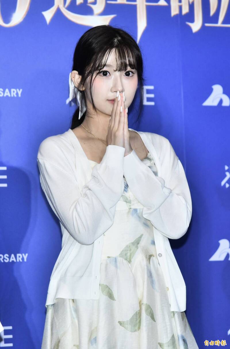 李珠珢今（14）日出席浪LIVE十週年活動。（記者陳奕全攝）