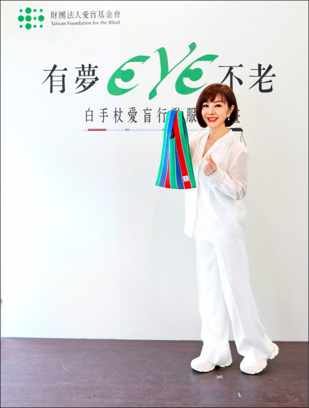 陳美鳳捐30萬挺白手杖 誇賈永婕賞心悅目