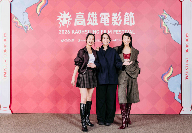《Mei Mei》王渝屏（左起）、蘇鈺淳、王渝萱。（高雄電影節提供）
