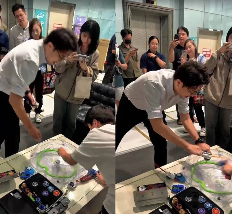 沈伯洋結束《雅琴看世界》專訪 開心陪小弟弟打戰鬥陀螺