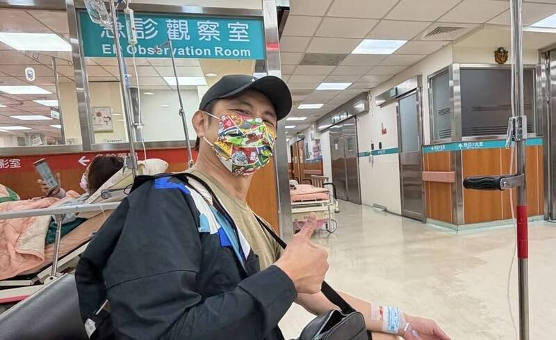 本土劇男星蘇炳憲颱風夜掛急診 吊點滴病況曝光