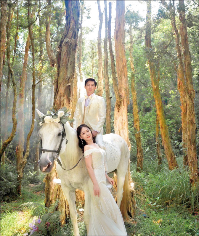 王俐人補拍婚紗照 圓公主夢