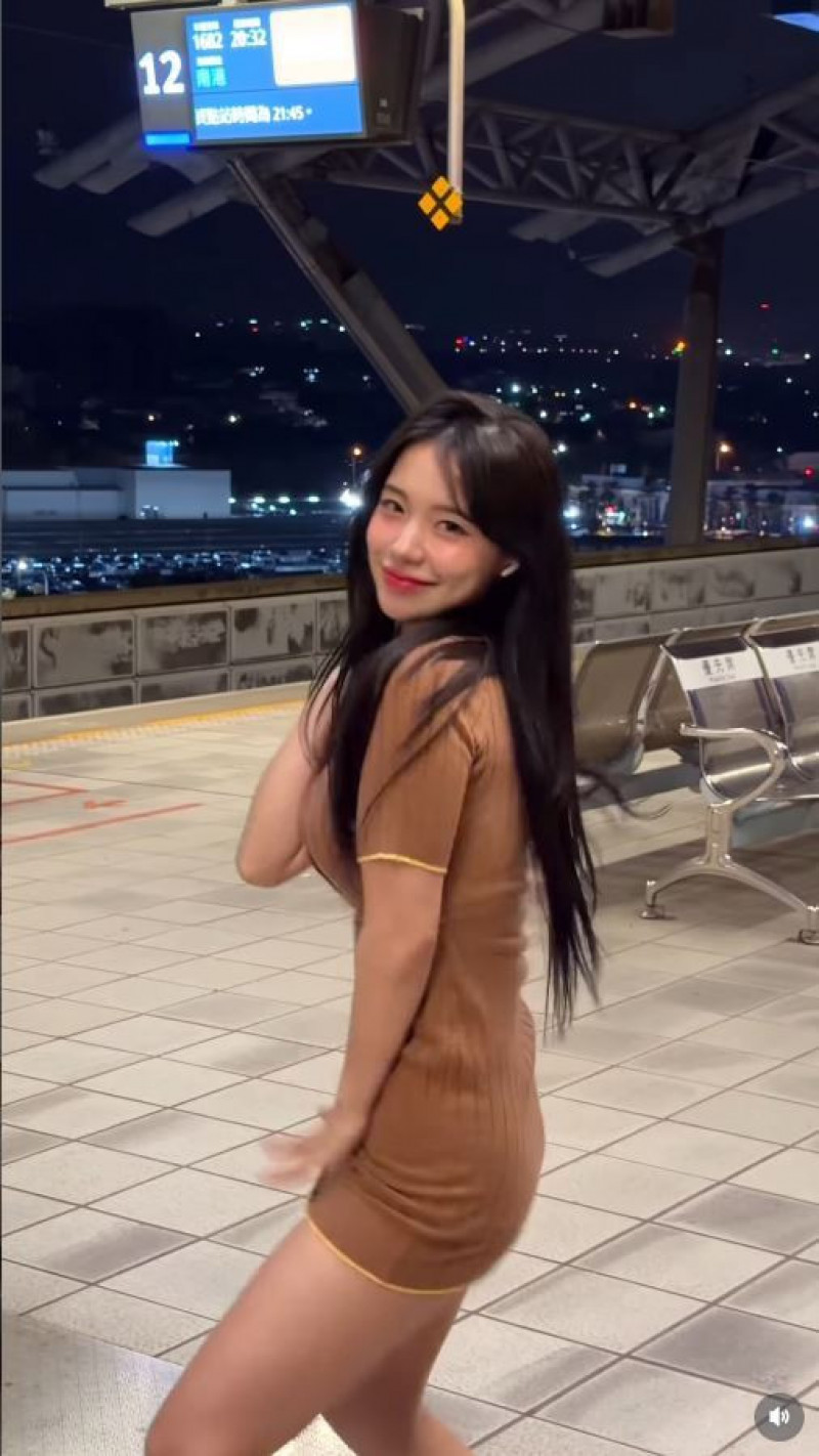 月台上妖嬈狂舞！台中高鐵超正辣妹竟是李多慧