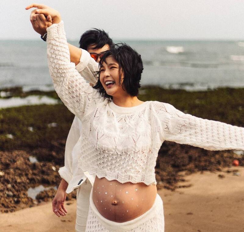 黃沐妍挺巨肚  激動喊再1個月升格為人母